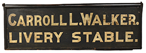 Early Wooden Livery Sign